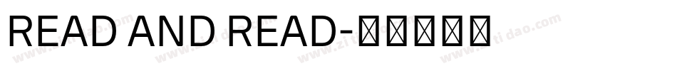 READ AND READ字体转换